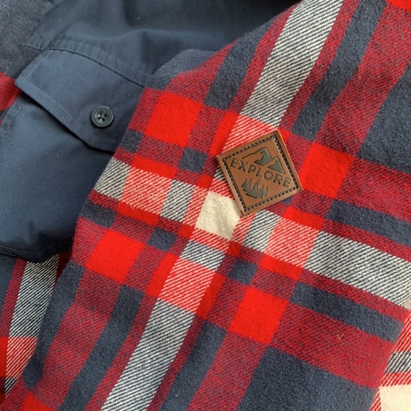 Mountain Warehouse Quilted Flannel Button down Men’s Plaid Shirt Jacket Size M - Picture 11 of 15